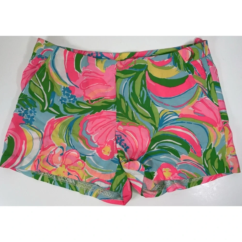 NWOT Women's Lilly Pulitzer Jeannie Shorts - So A Peeling Pink Green Blue‎ Sz 4